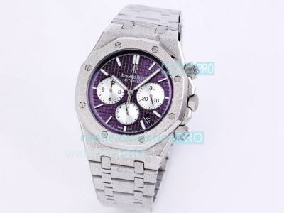 Replica Audemars Piguet Royal Oak Chronograph Frosted Gold Purple Dial